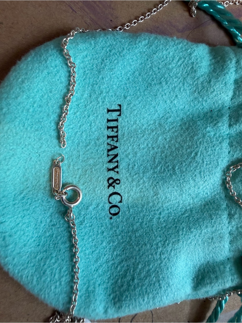 Tiffany & Co. Silver Heart Pendant with Tiffany Blue Enamel Accent - Picture 3 of 4